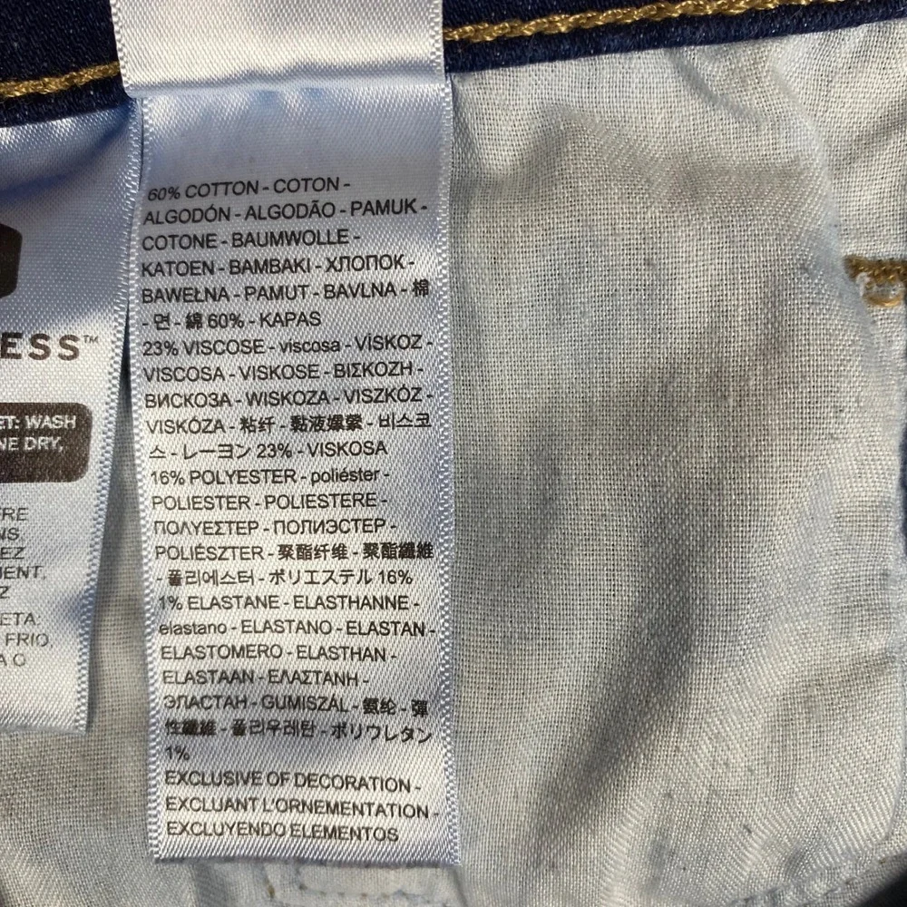 Levi's Classic Bermuda Cuffed Dark Wash Denim Shorts Womens 31 Blue
